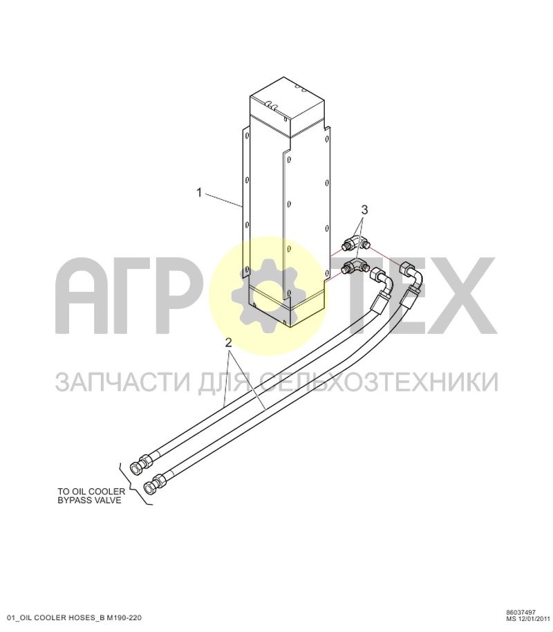 Чертеж Рукава масляного охладителя (RC1.01.005)